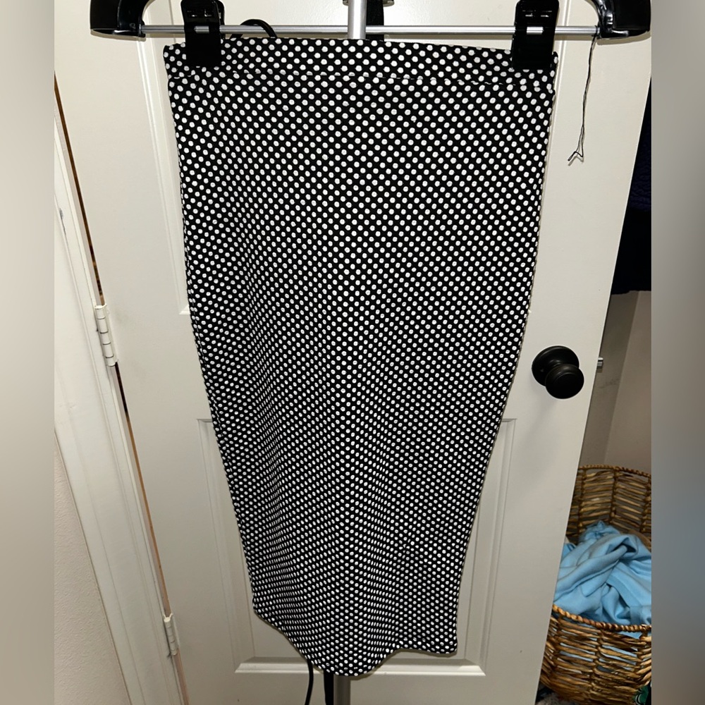 Black and White Maxi Pencil Skirt for Work Stretchy